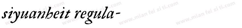 siyuanheit regula字体转换